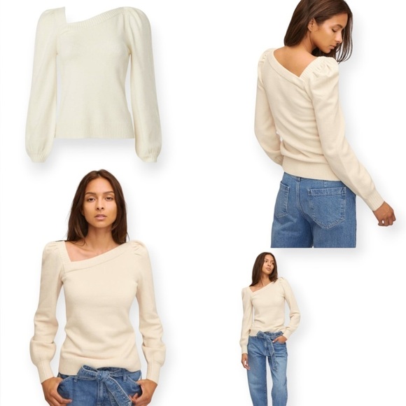 Marissa Webb Sweaters - Marissa Webb baby pink Dixie puff sleeve sweater